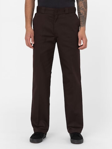 DICKIES Regular Trousers in Brown: front