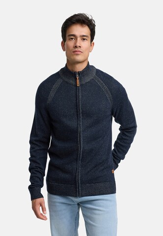 INDICODE JEANS Knit cardigan 'INMassum' in Blue: front