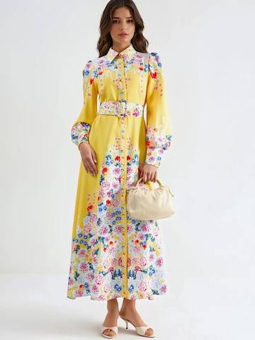 MSN Collection Maxi Kleid in Gelb