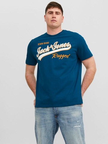 T-Shirt Jack & Jones Plus en bleu : devant