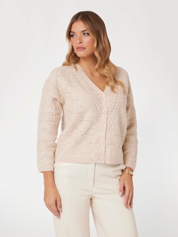 GUESS Strickjacke in Beige: Vorderseite