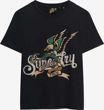 T-shirt Superdry en vert : devant