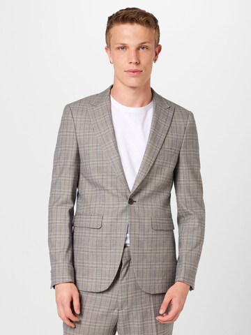 Coupe slim Veste de costume BURTON MENSWEAR LONDON en gris : devant