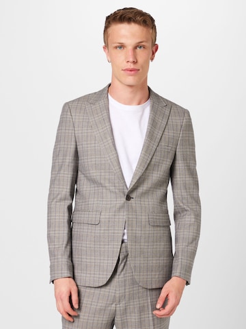 Coupe slim Veste de costume BURTON MENSWEAR LONDON en gris : devant