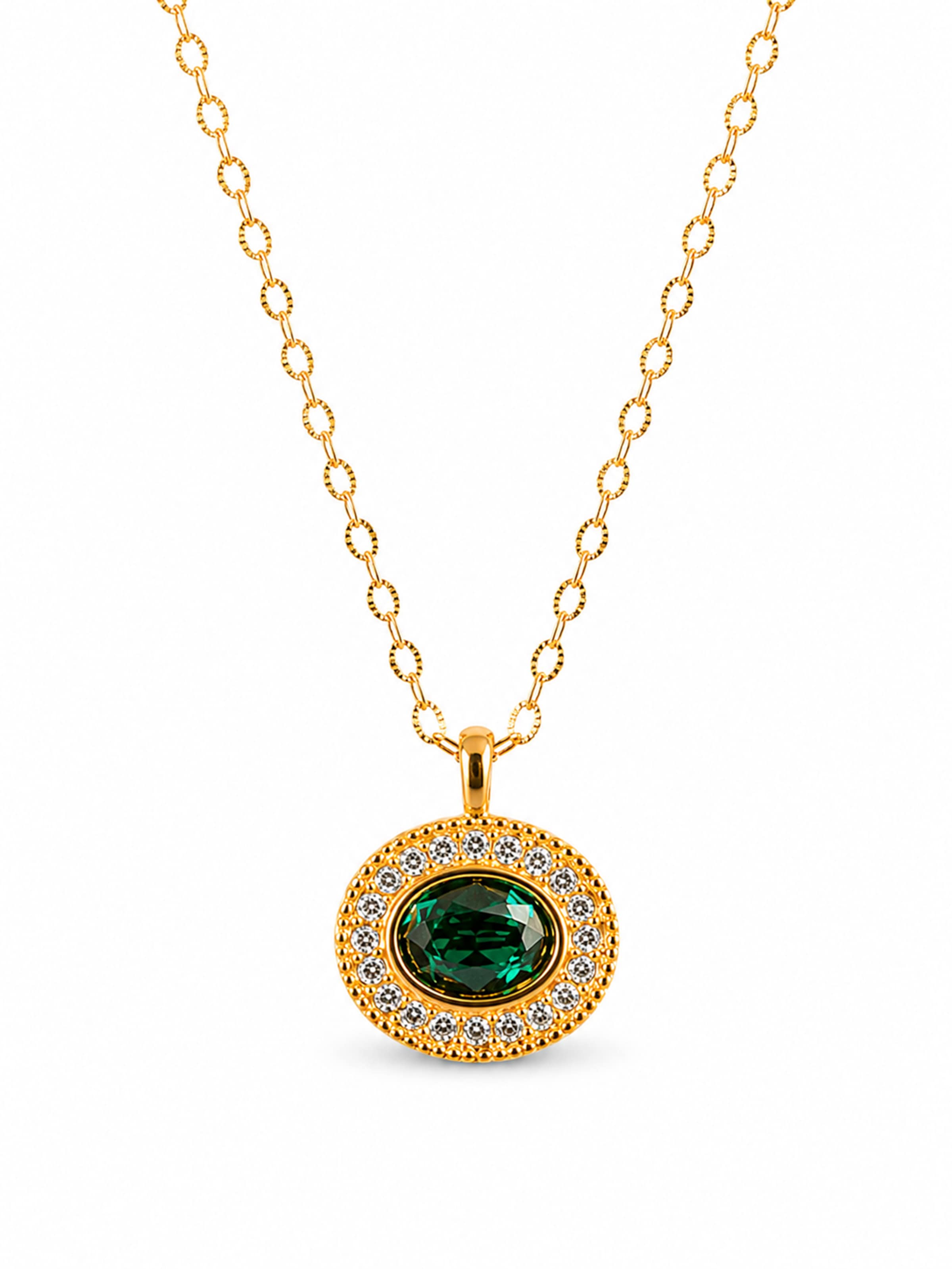 RteRme - Cadena 'Emerald Glance Necklace' en oro: frente