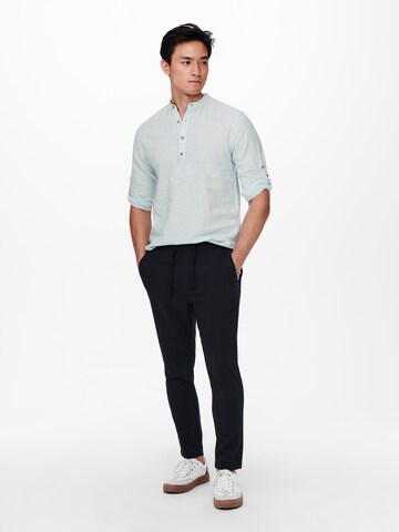 Only & Sons Slim Fit Hemd 'Caiden' in Blau