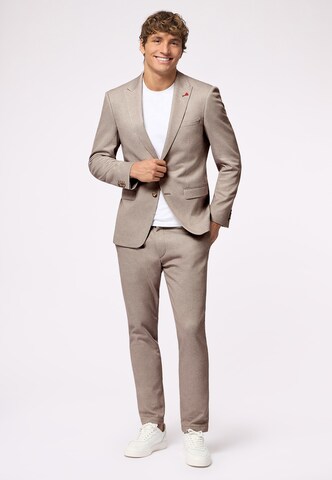 ROY ROBSON Slimfit Hosenanzug Slim Fit in Braun: Vorderseite