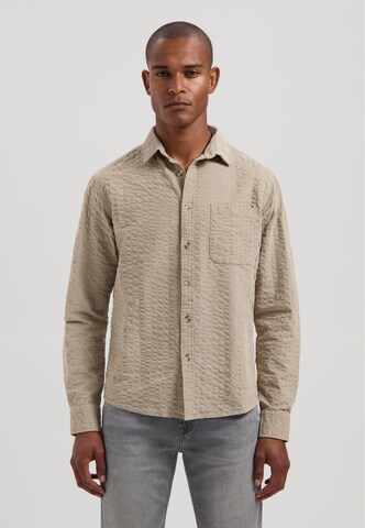 Dstrezzed Comfort fit Button Up Shirt 'Patric' in Brown: front