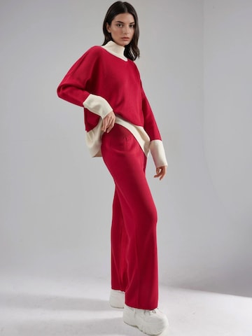 Pantalons de tailleur My fashion en rouge