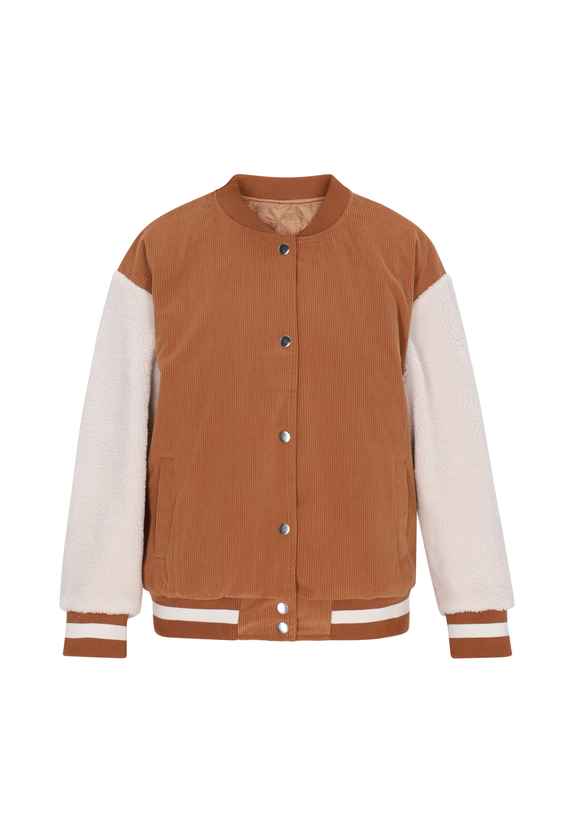 swirly Φθινοπωρινό και ανοιξιάτικο μπουφάν σε καφέ: μπροστά