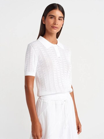 Dilvin Sweater in White: front
