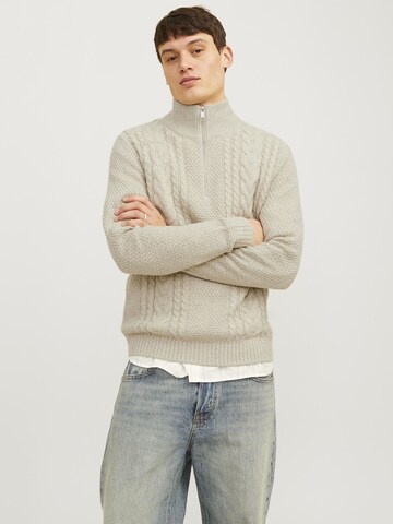 JACK & JONES Pullover 'JJCraig' i beige: forside