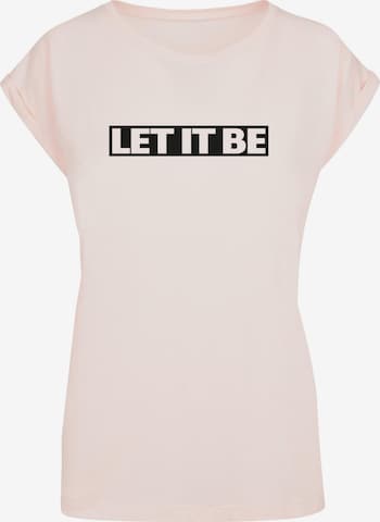 Merchcode T-Shirt 'Beatles -  Let it be' in Pink: predná strana