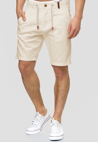 INDICODE JEANS Regular Shorts in Beige: predná strana