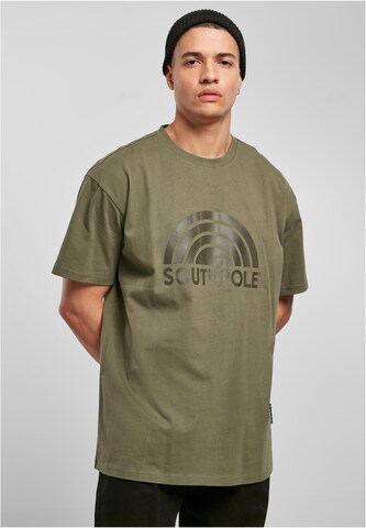T-Shirt SOUTHPOLE en vert : devant