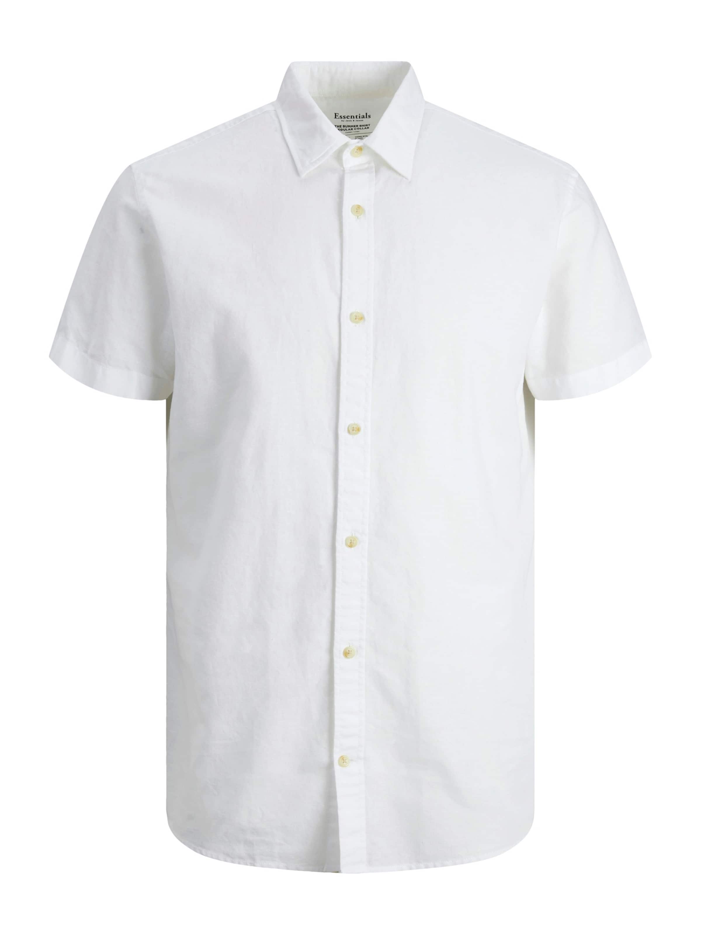 JACK & JONES Button Up Shirt 'JWHSUMMER' in White: front