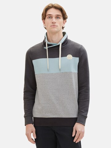 TOM TAILOR Sweatshirt in Grey: front