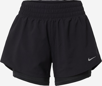 NIKE Regular Workout Pants in Black: front