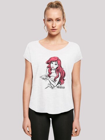 F4NT4STIC T-Shirt 'Ariel Shell Sketch' in Weiß: predná strana