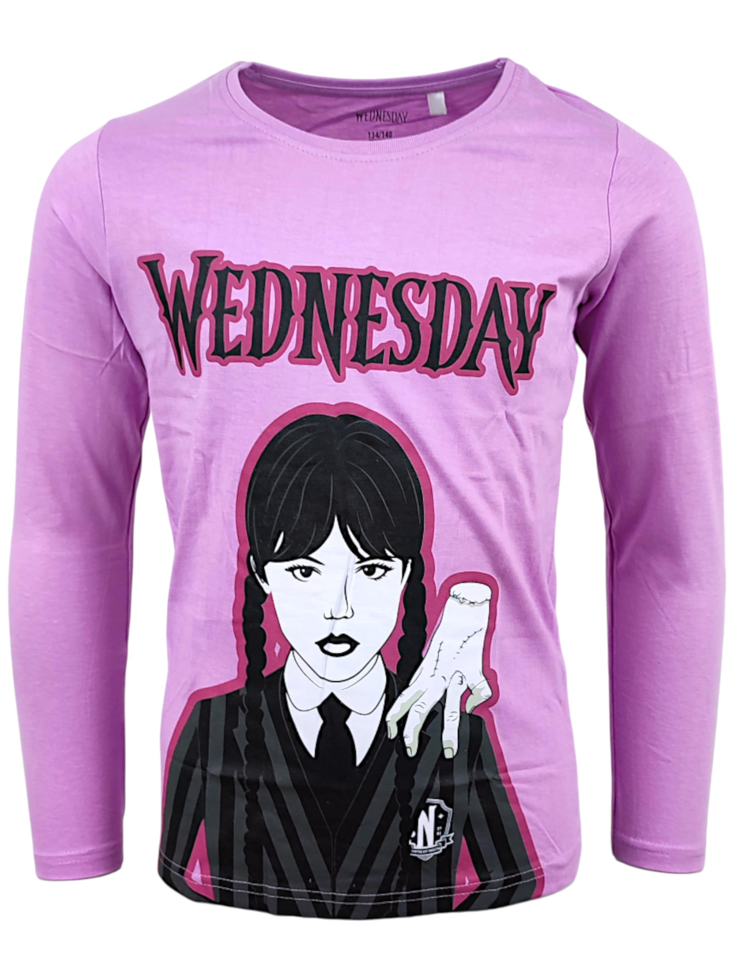 Wednesday Shirt 'Wednesday Langarmshirt' in Purple: front