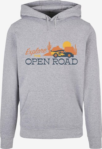 ABSOLUTE CULT Sweatshirt 'Cars - Explore The Open Road' in Grijs: voorkant