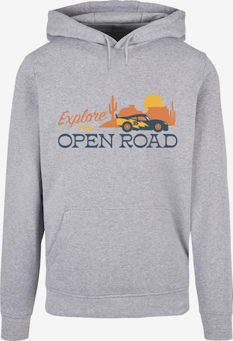 ABSOLUTE CULT Sweatshirt 'Cars - Explore The Open Road' in Grijs: voorkant