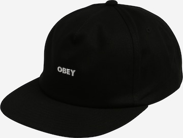 Obey Cap in Schwarz: front