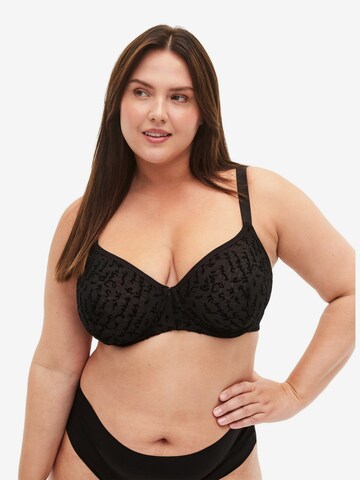 Invisible Soutien-gorge Devoted by Zizzi en noir : devant