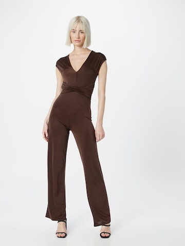 WAL G. Jumpsuit 'HALA' in Bruin: voorkant