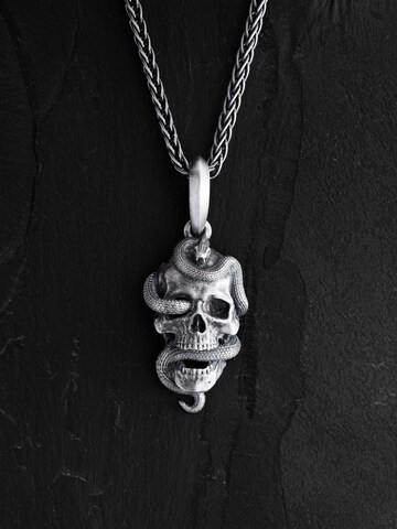 Pendentif 'SKULL AND SNAKE' REYTEL en argent