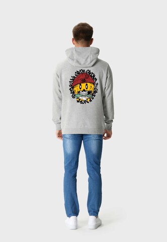 Oldskull Sweater 'Xtreme Smiley Cash Skull' in Grey