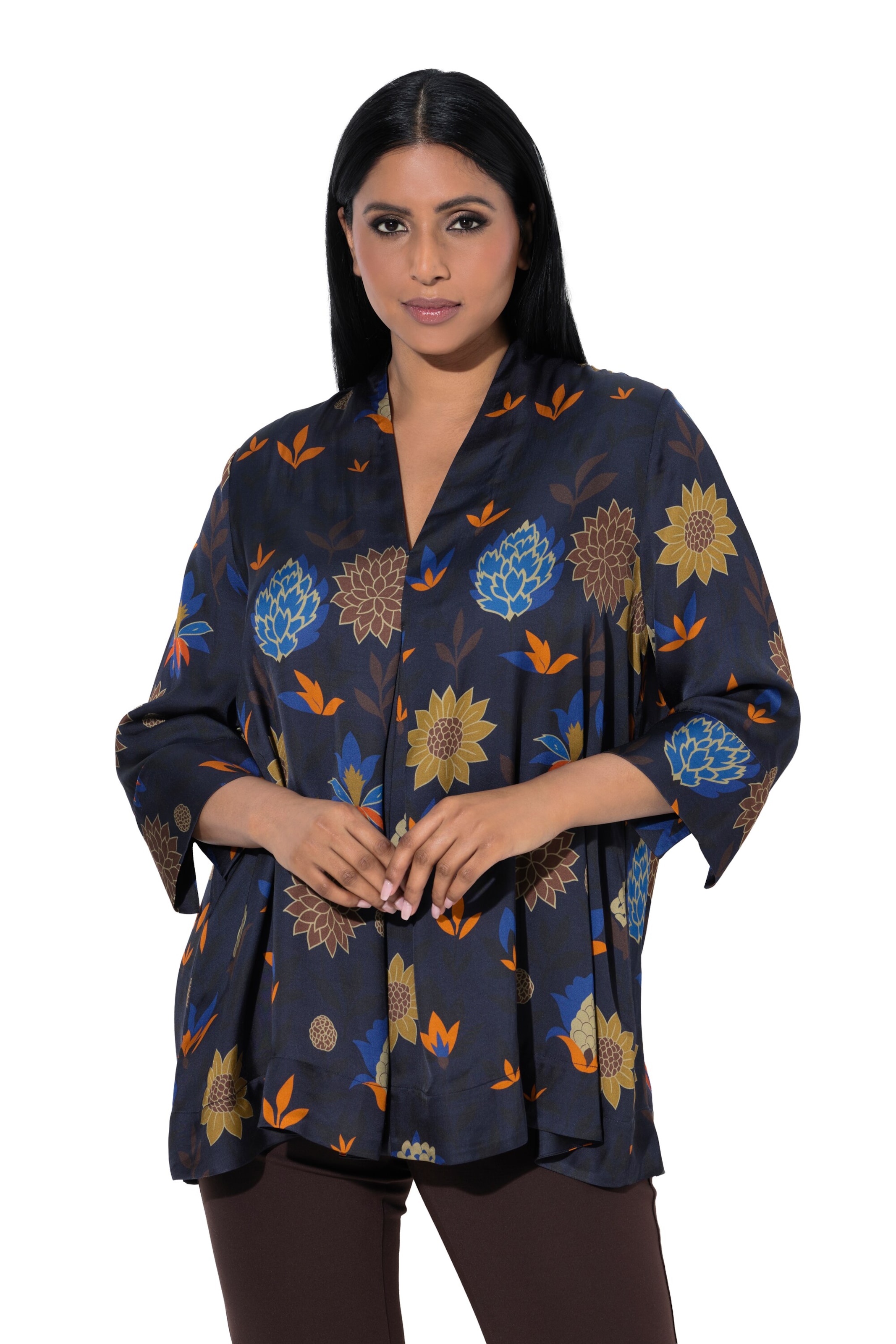 Ulla Popken Tuniek in Blauw: voorkant