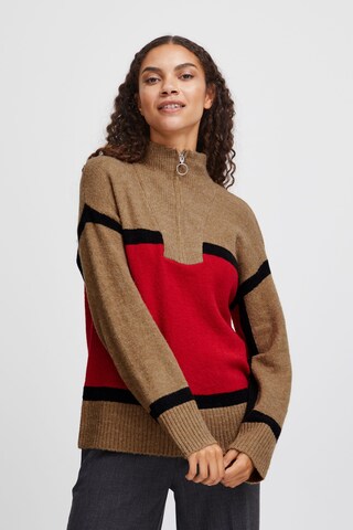 Pull-over 'Martha' b.young en marron : devant