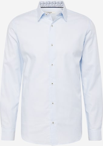 JACK & JONES Button Up Shirt 'NORDIC' in Blue: front