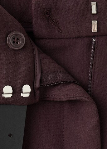 MANGO Wide leg Pleat-Front Pants 'Cinta' in Red