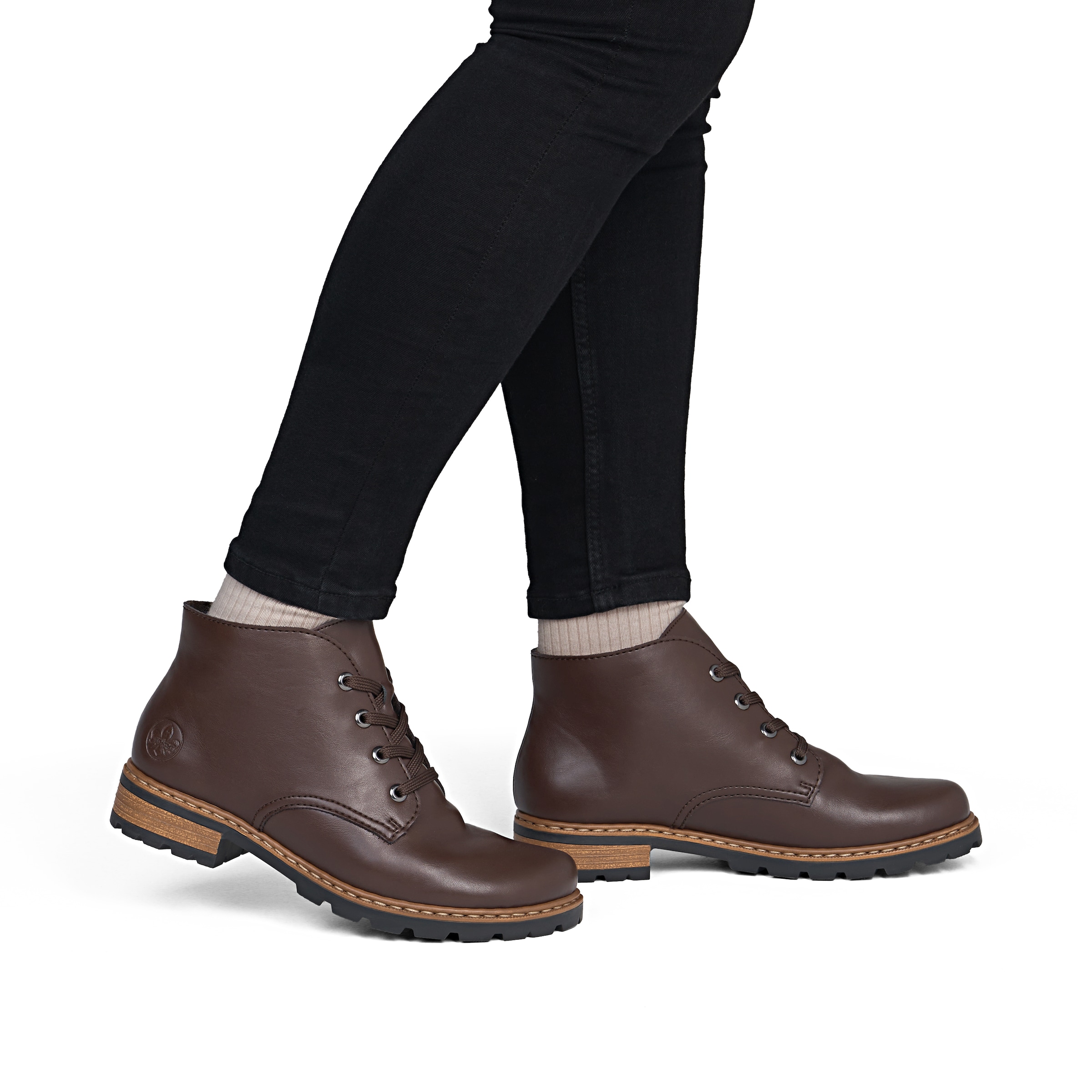 Bottines à lacets Rieker en marron