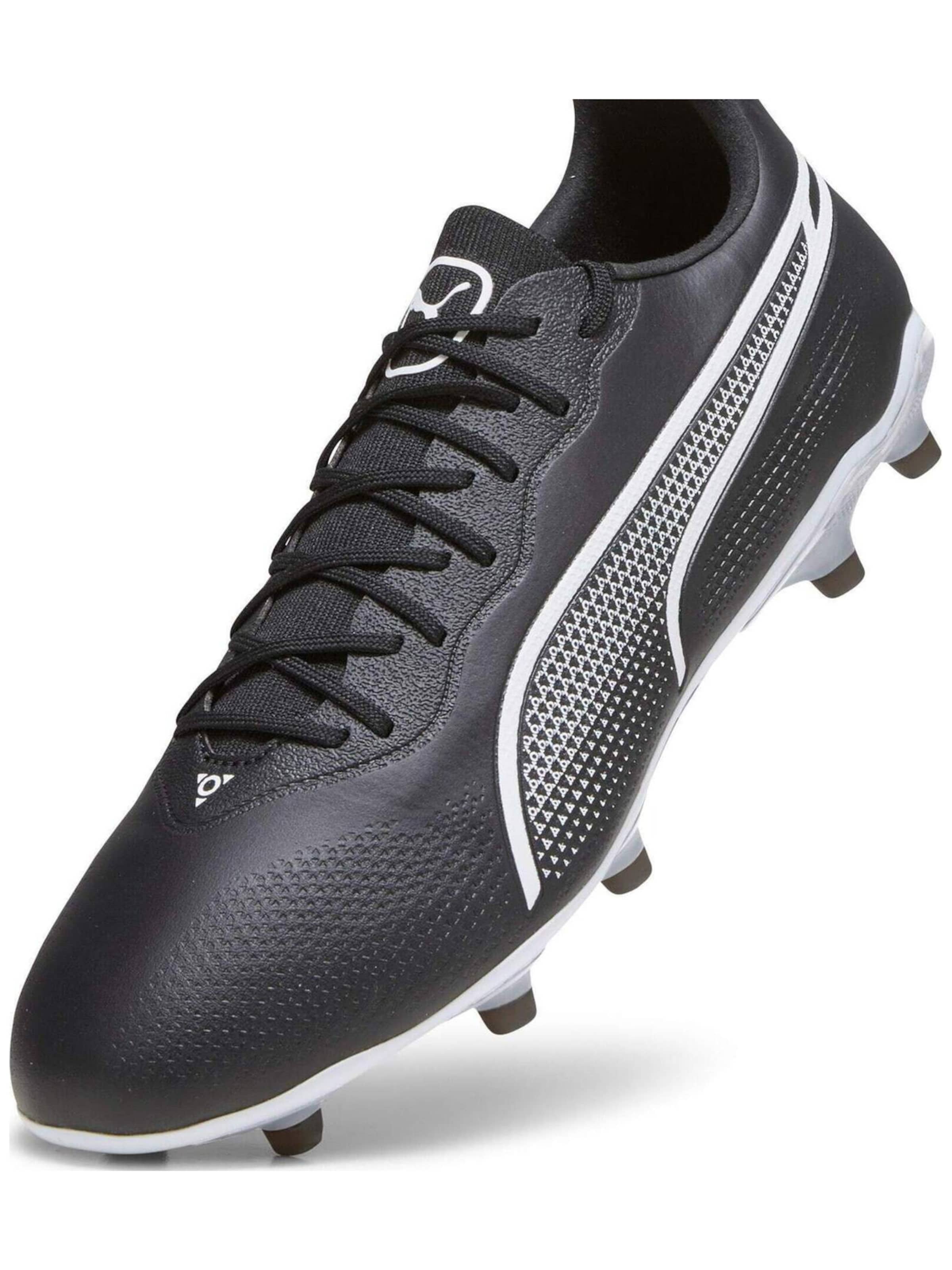 PUMA - Zapatillas de fútbol 'Puma King Pro FG AG' en negro: frente