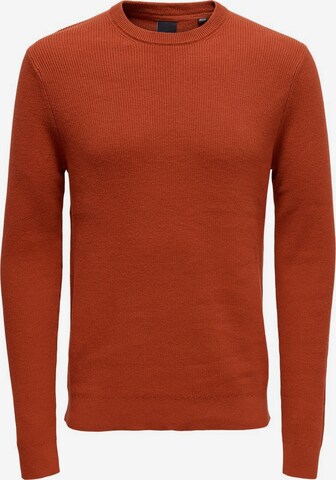 Pull-over Only & Sons en rouge : devant