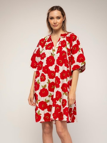 Robe oversize 'vestido corto estampado de flores (Red)' Tantra en rouge : devant