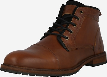 BULLBOXER Lace-Up Boots in Brown: front