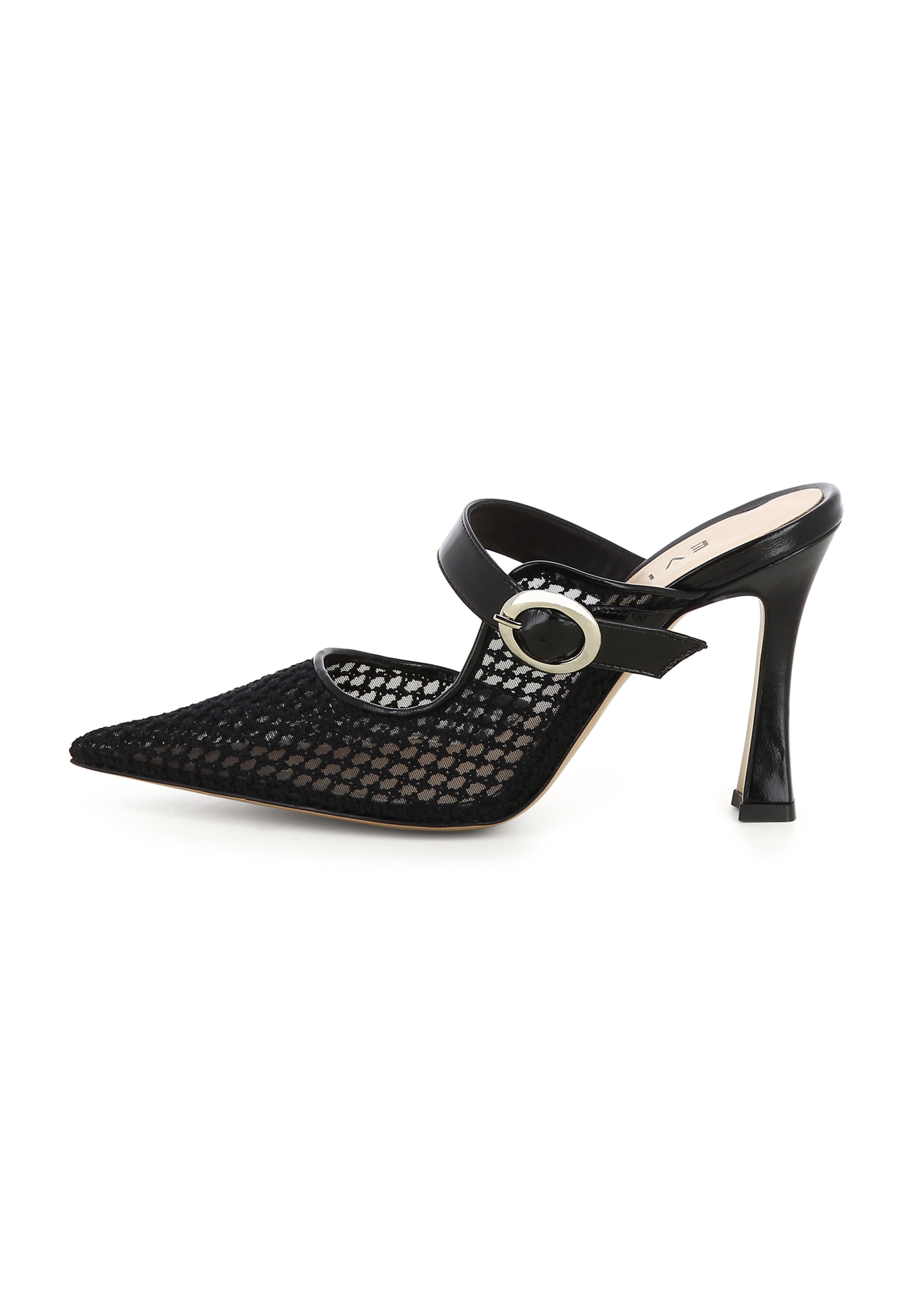 EVITA Clogs 'PIA' in Zwart: voorkant