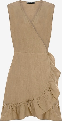 FRESHLIONS Summer dress 'Mailinda' in Brown: front