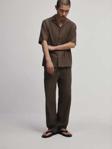Regular Pantalon The Set en marron