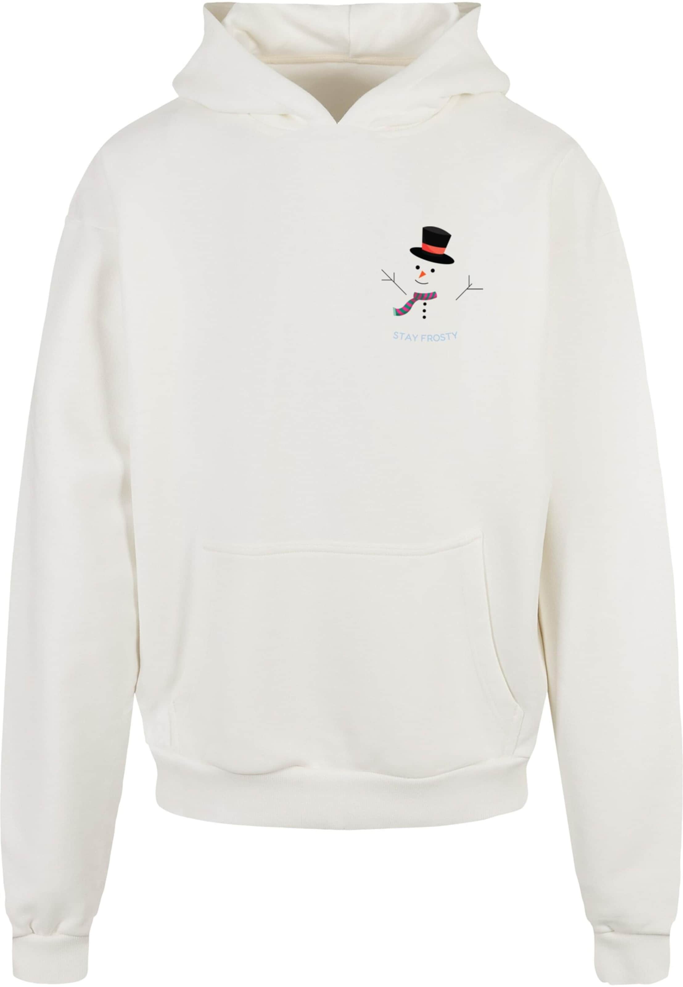 Sweat-shirt 'Stay Frosty' Merchcode en blanc : devant