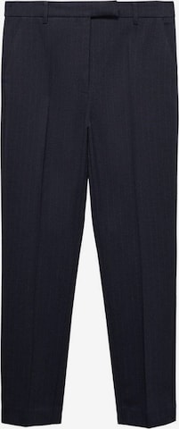MANGO Slim fit Pleated Pants in Blue: front