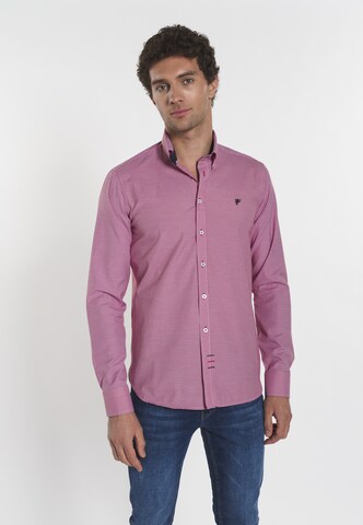 Coupe regular Chemise 'Benjamin' DENIM CULTURE en rouge : devant