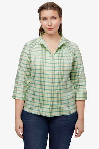 Ulla Popken Blouse in Groen: voorkant