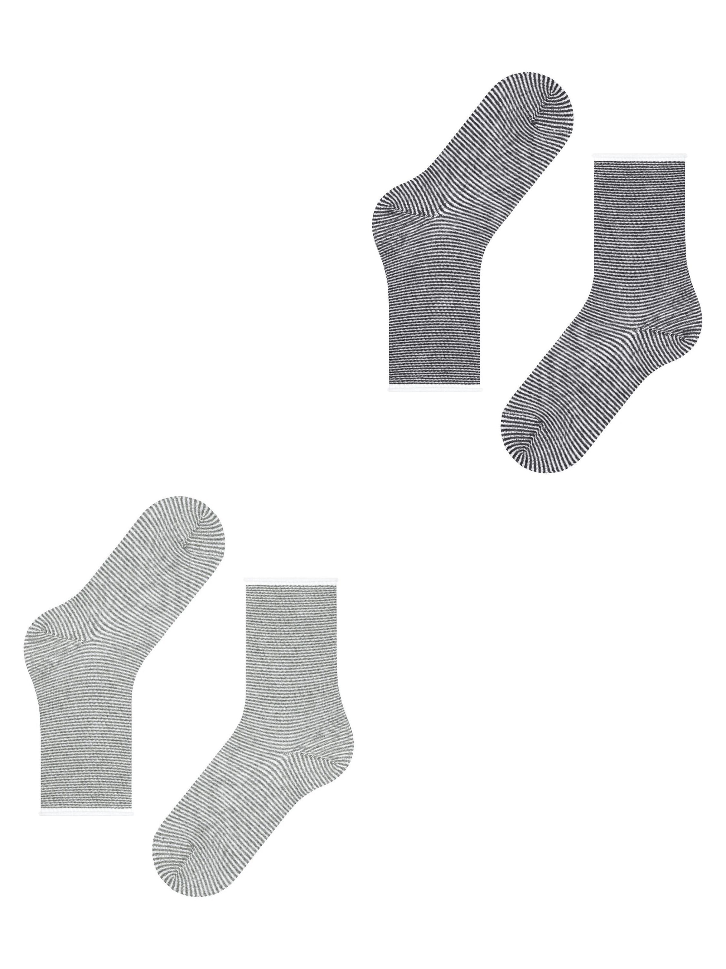 ESPRIT Socken 'Allover Stripe 2-Pack'‌‌‌‌‌‌‌‌‌ in Mischfarben