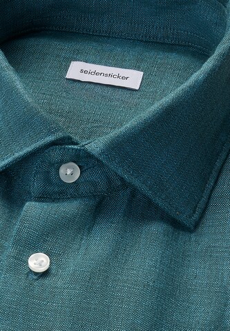 Coupe regular Chemise business 'Smart Linen' SEIDENSTICKER en bleu