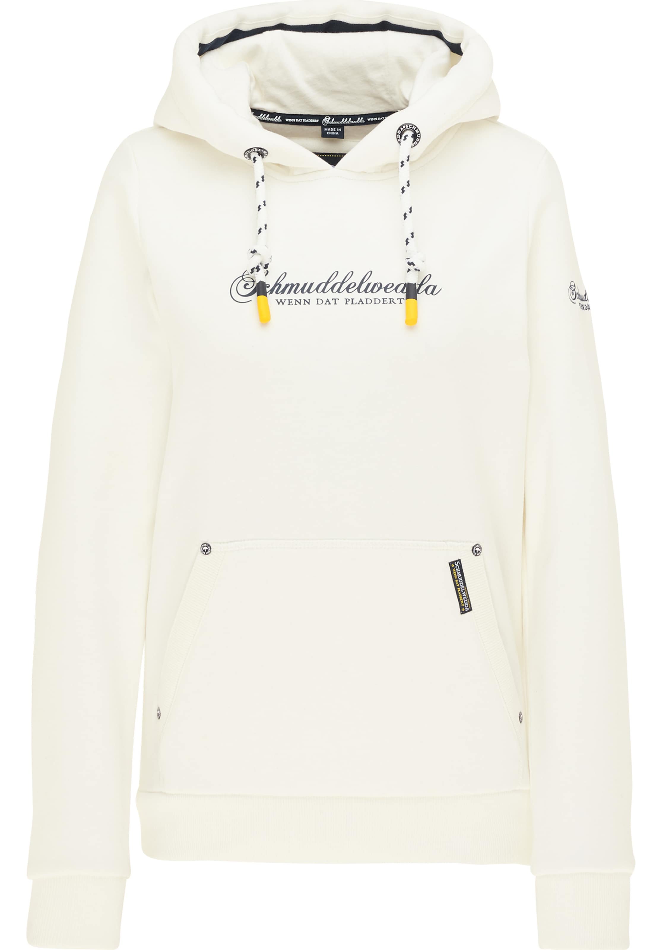 Schmuddelwedda Sweatshirt i hvid: forside